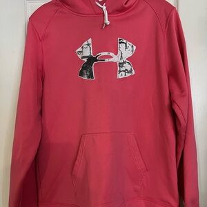 Women’s XL pink under amour hooded sweatshirt